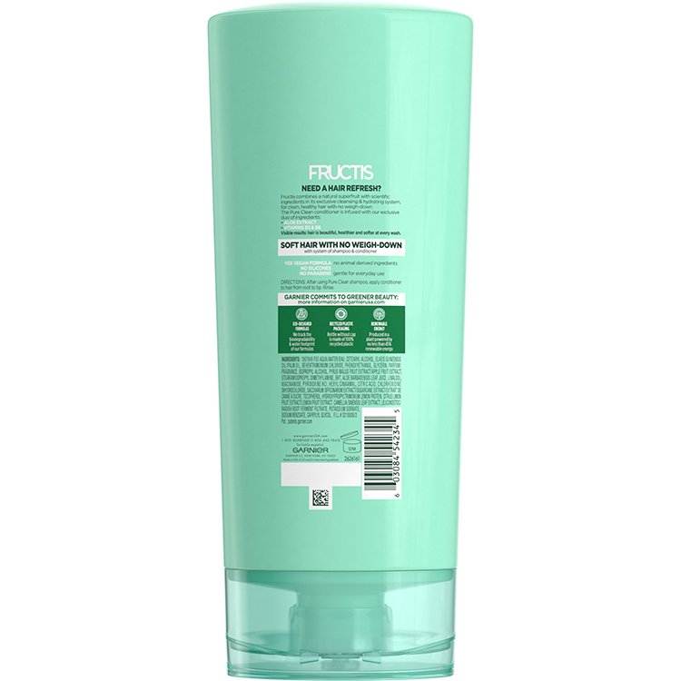 Fructis Pure Clean Conditioner 21 floz back